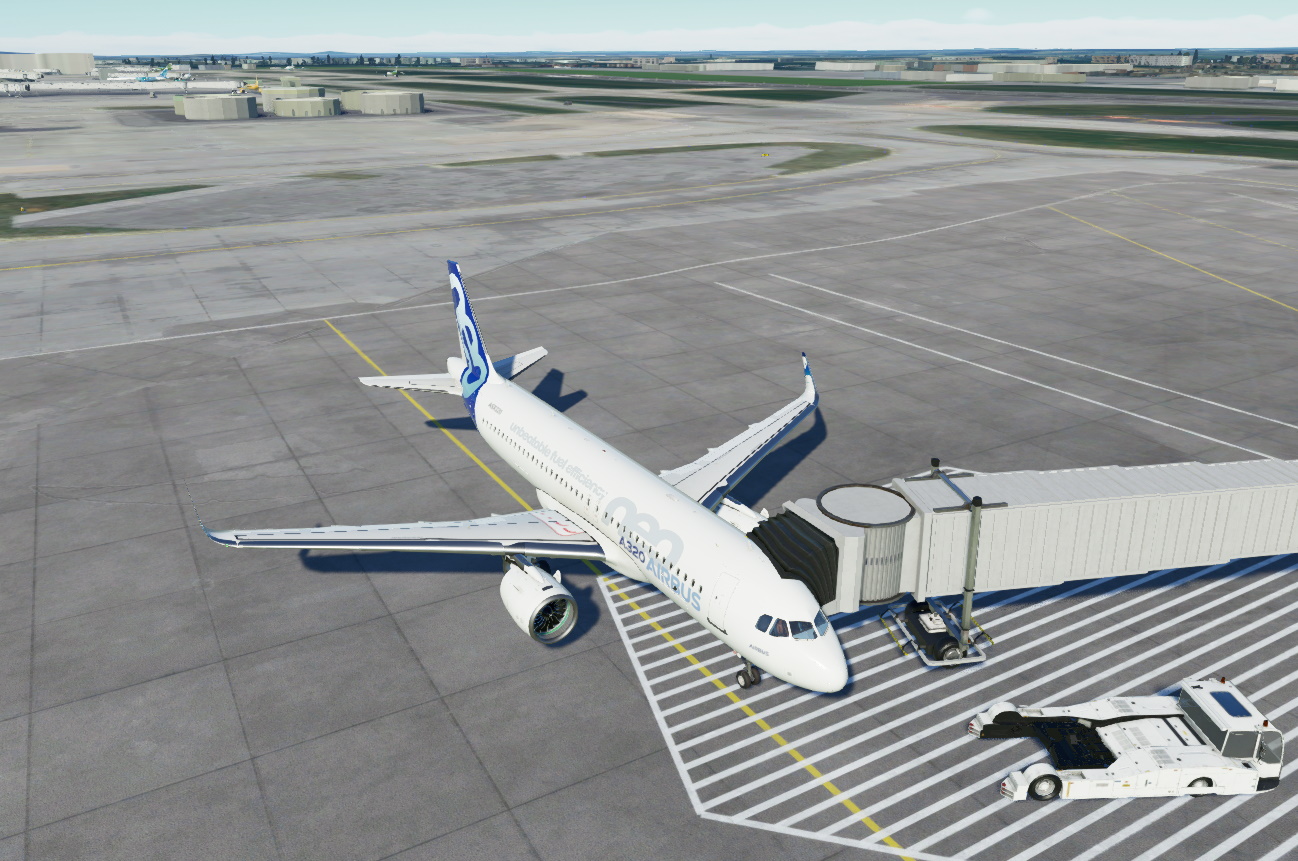 MSFS2020- modified A320 at EGLL